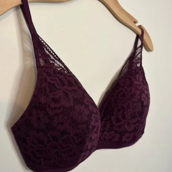 EUC Knix Lace Deep-V Bra in Deep Purple - Size XXL - Picture 3 of 6